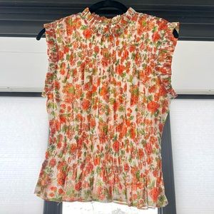 ✨🌼DÔEN ‘Nina’ Lydden Garden Liberty Fabric Smocked Organic Cotton Poplin S✨